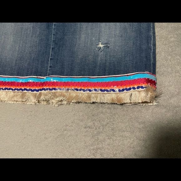 Pilcro and the Letterpress Trimmed Denim Skirt - Size 8 - Picture 4 of 12